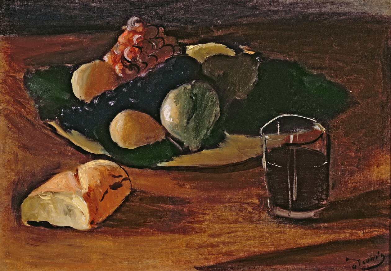 Natureza morta com um copo de vinho, c.1932 (óleo sobre tela) de Andre Derain