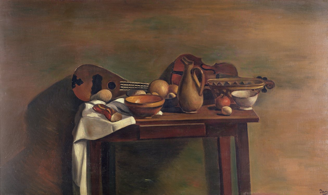 A mesa bem provida, c.1921-22 (óleo sobre tela) de Andre Derain