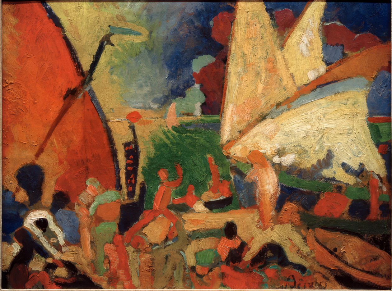 Barcos à vela em Collioure de Andre Derain