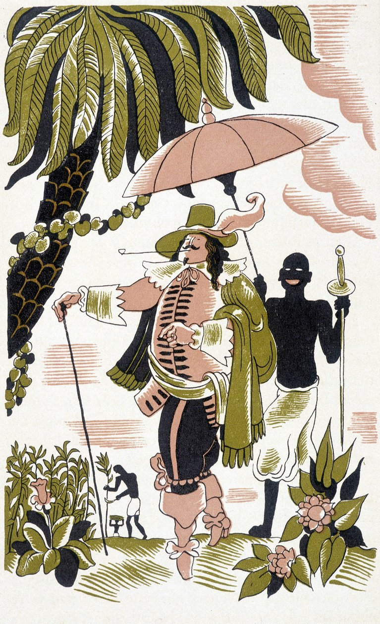 Pirata ilustrando os "Cinco Contos" do escritor francês Pierre Mac Orlan (1882 - 1970) editado em 1932 (gravura) de Andre Devambez