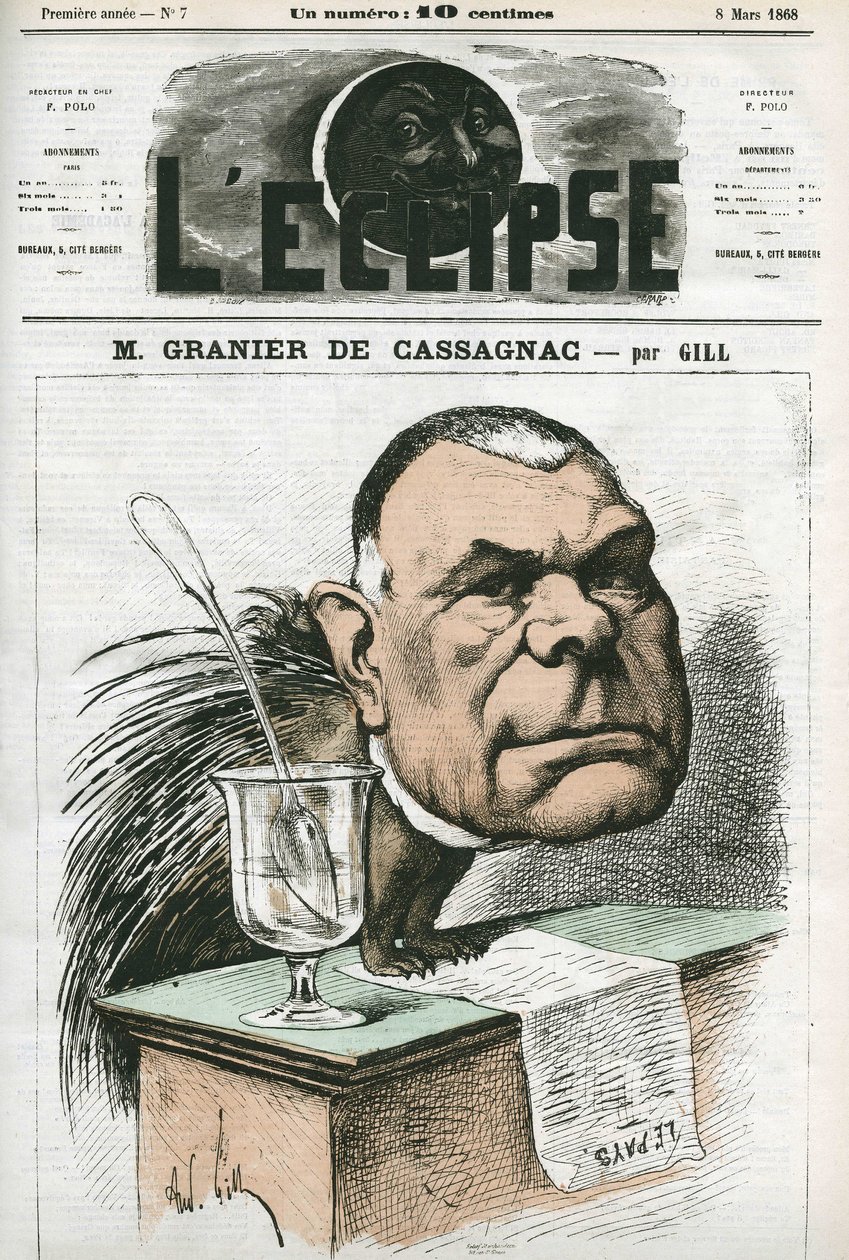 Adolphe de Granier de Cassagnac (1808-1880), jornalista e político francês. Capa em "L