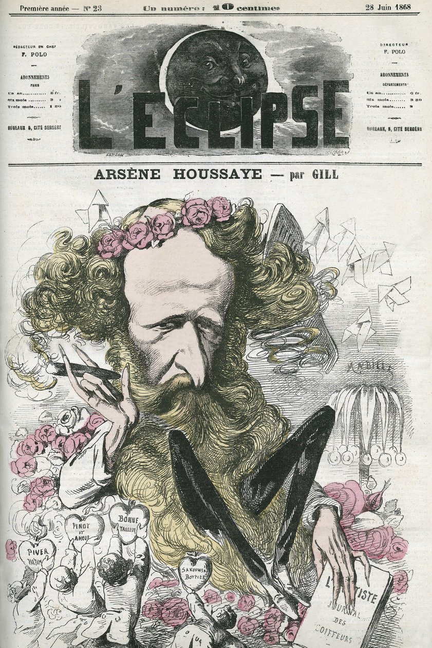 Arsene Housset dit Houssaye (1815-1896), um homem de letras francês. Capa em "L