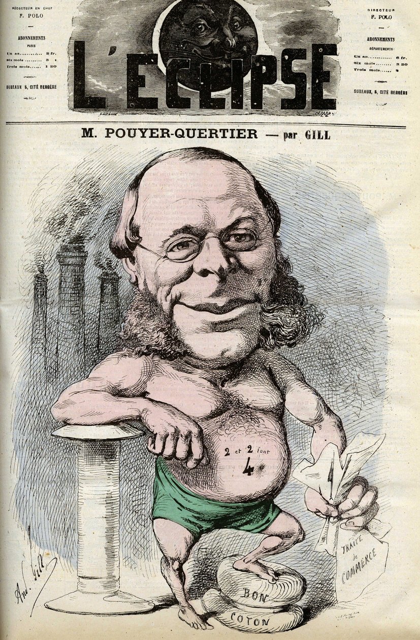Auguste Pouyer-Quertier (Pouyer Quertier) (1820 - 1891). Capa de "L