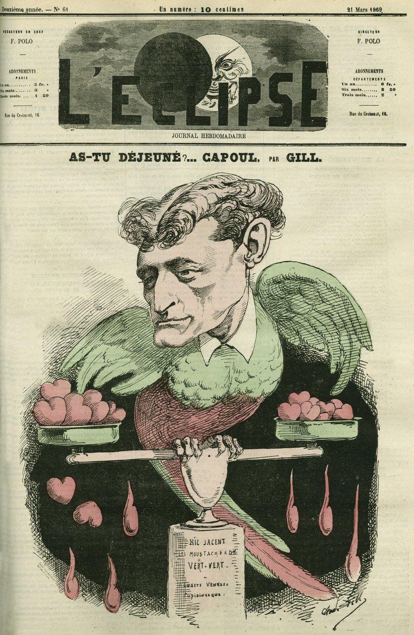 Capoul, actor da Ópera Comique. Capa em "L