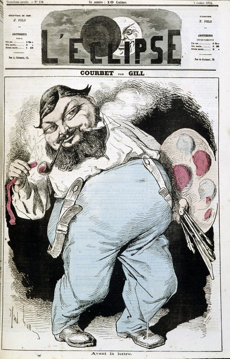 Desenho animado de Gustave Courbet - em "L