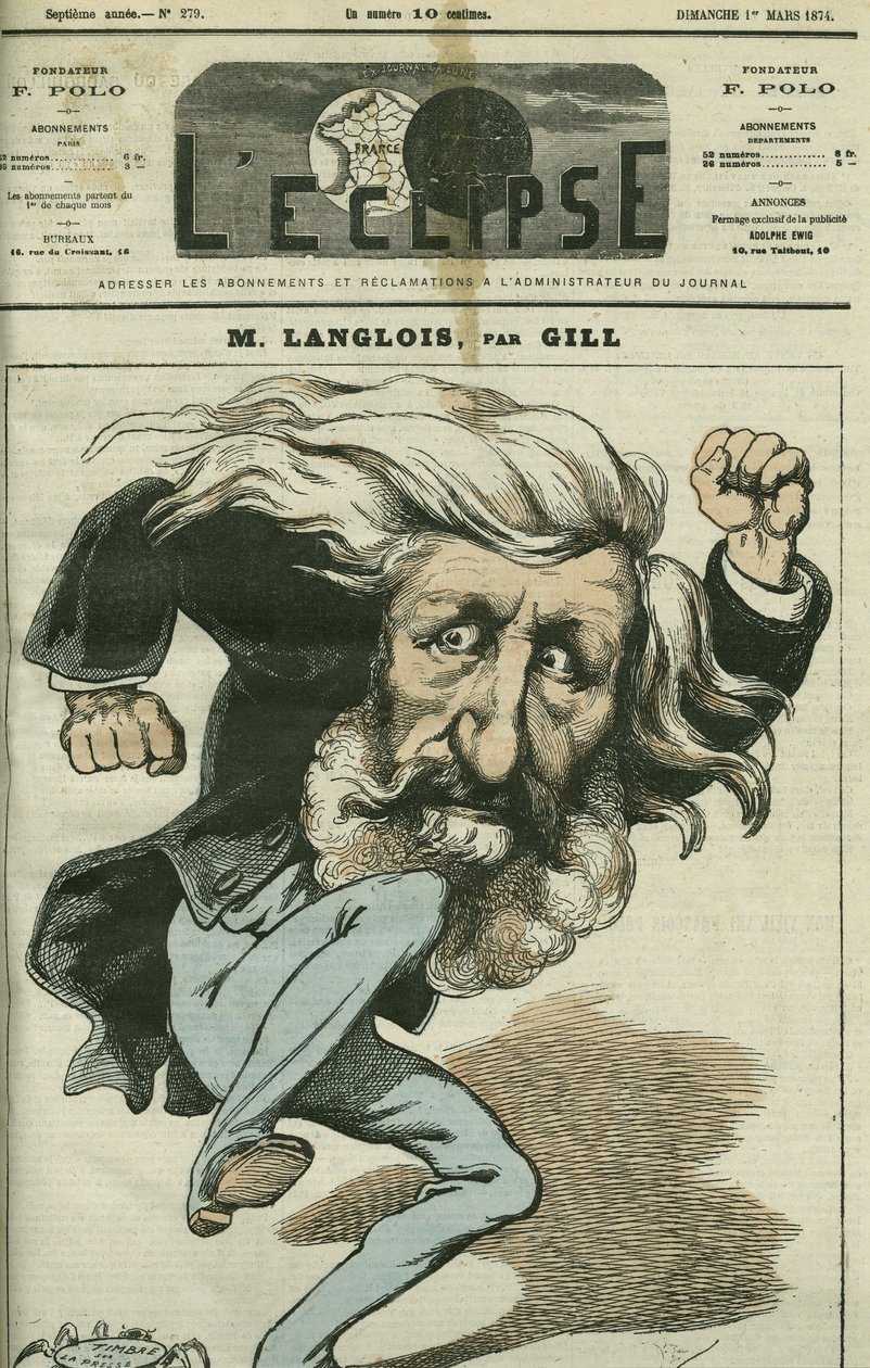 Desenho animado de Jean-Charles Langlois (Jean Charles Langlois de Andre Gill