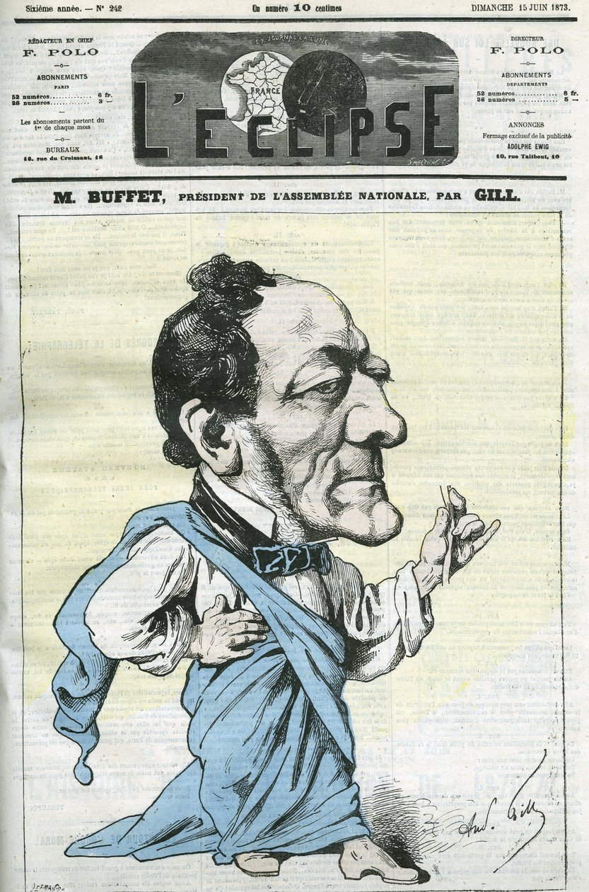 Cartoon de Louis-Joseph Buffet (Louis Joseph Buffet de Andre Gill