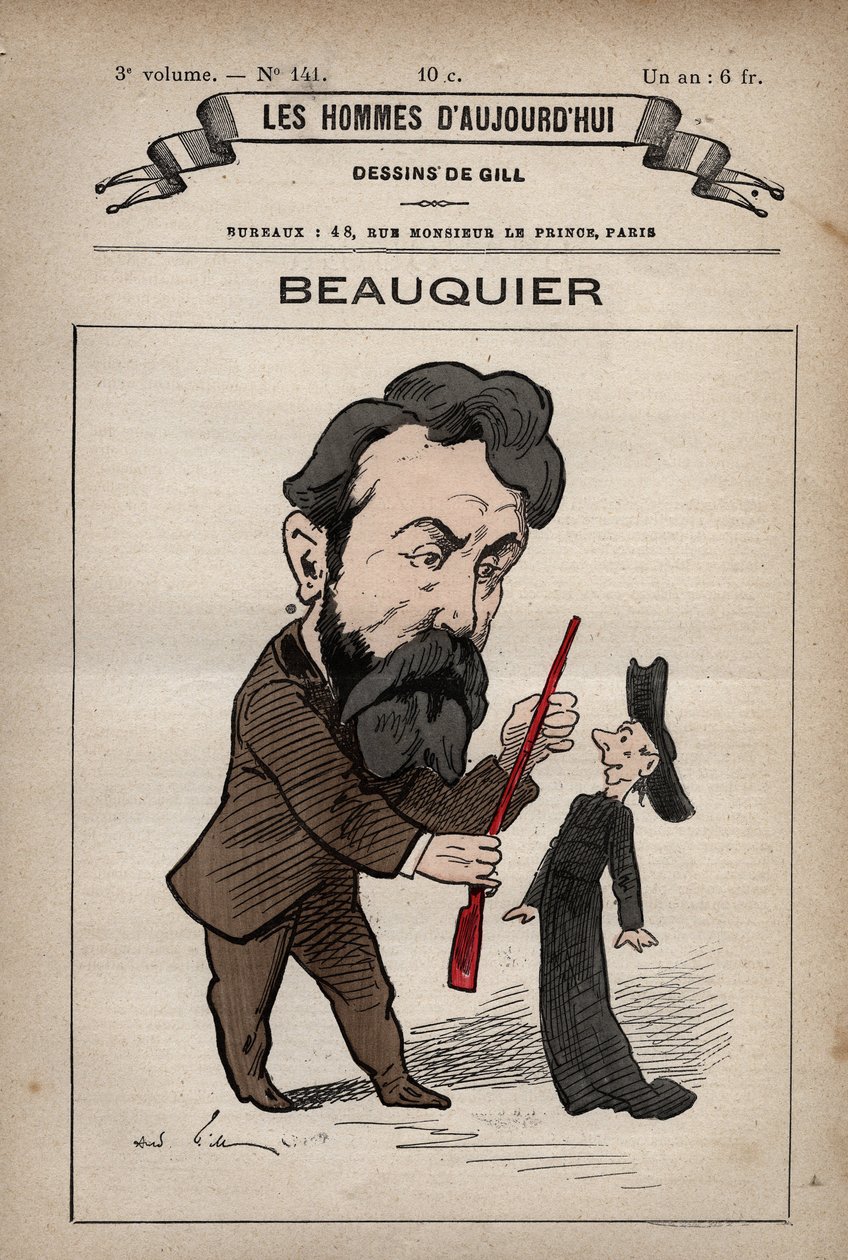 Desenho animado do político francês Charles Beauquier 1833 - 1916 de 