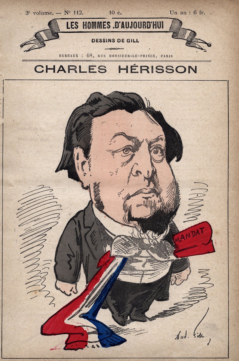 Desenho animado de Charles Herisson 1831-1893 de 