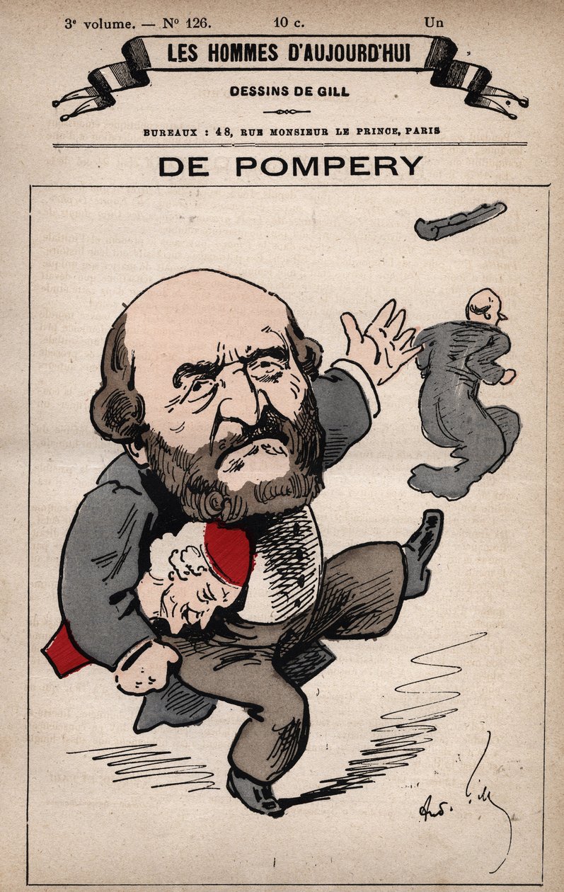 Desenho animado de Edouard de Pompery 1812-1895 de 