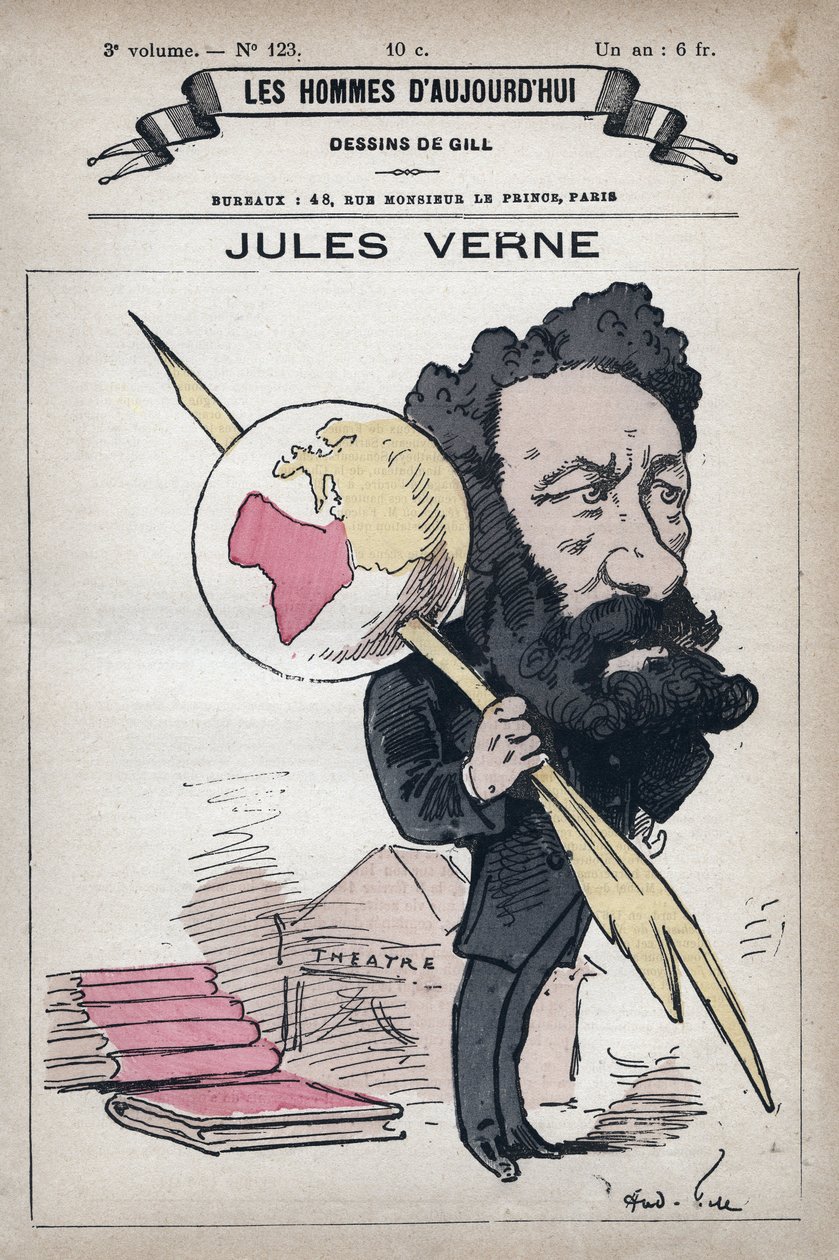 Desenho animado de Jules Verne (1828-1905) de 