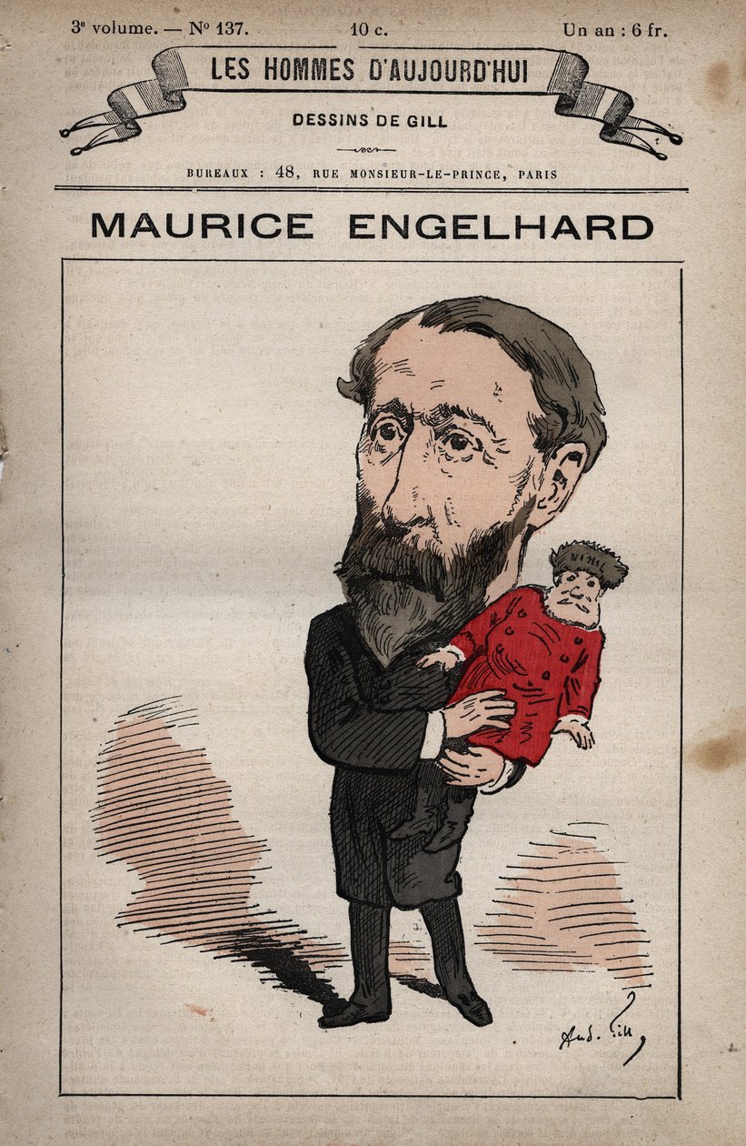 Desenho animado de Maurice Engelhardt 1819-1891 de 