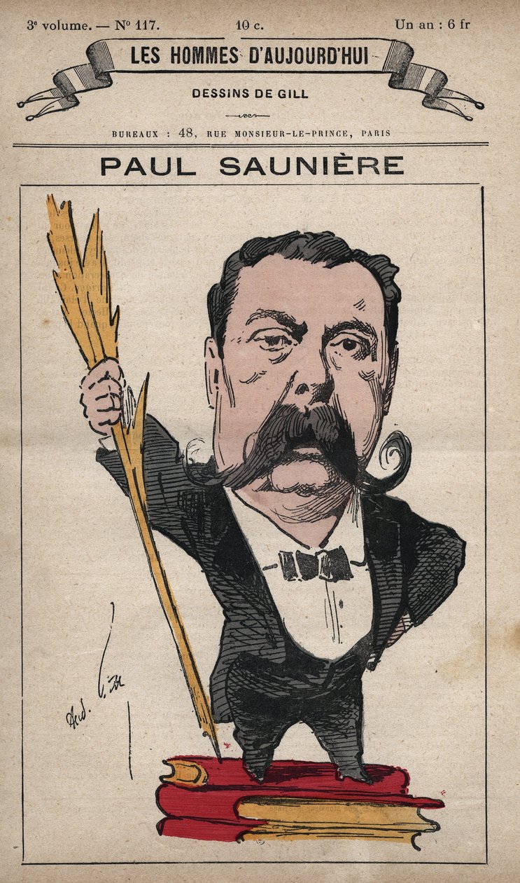 Desenho animado de Paul Sauniere (1827-1894) de 