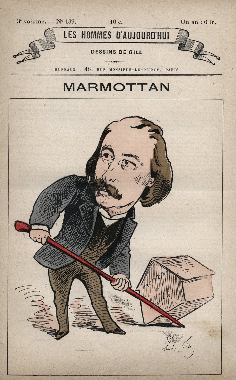 Desenho animado de Pierre Joseph Henri Marmottan 1832-1914 de 