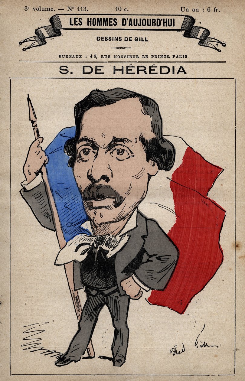 Cartoon of Severiano de Heredia (1836-1901) de 