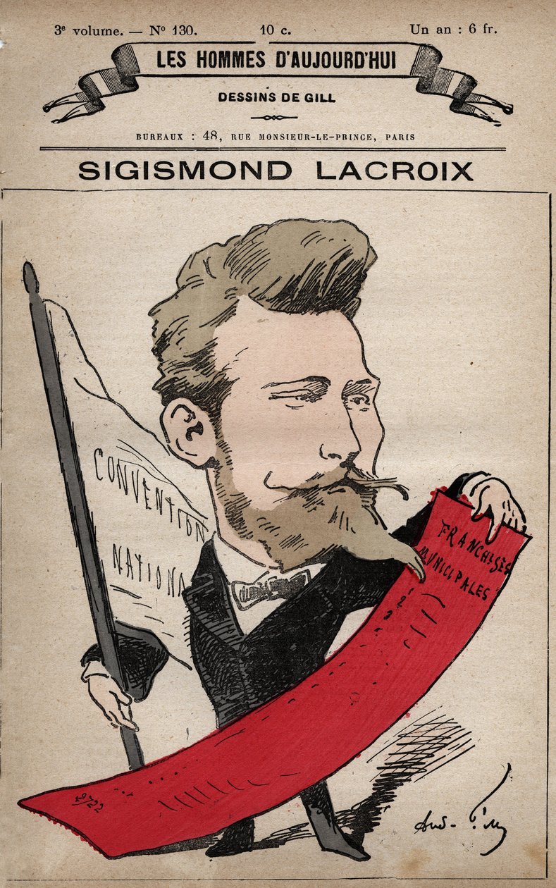 Desenho animado de Sigismond Lacroix (Zygmunt Krzyzanowski) 1845-1909 de 