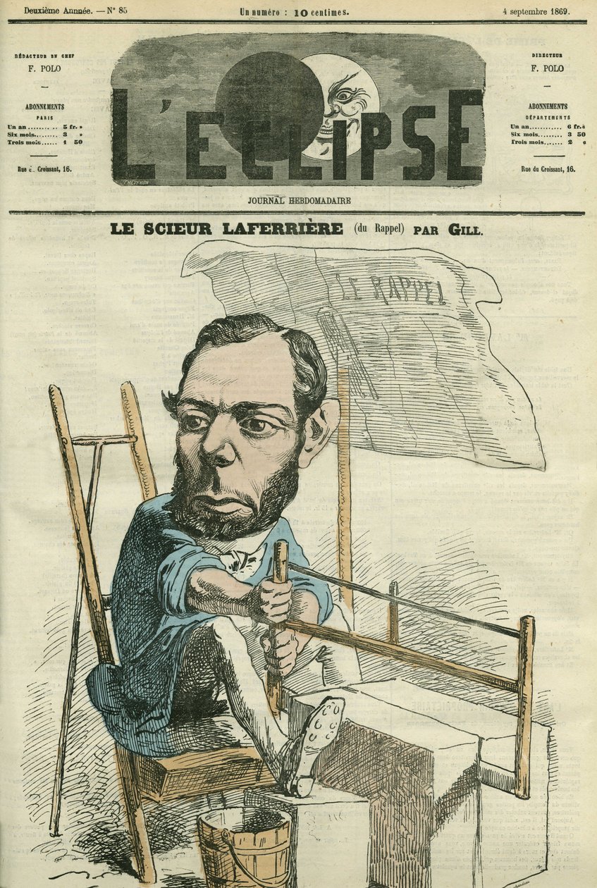 Edouard Lafferiere (1841-1901), magistrado e político francês. Capa em "L
