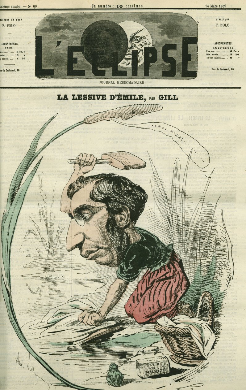 Emile Ollivier (1825-1913), político francês. Capa em "L