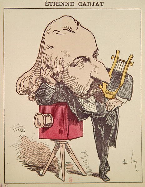 Etienne Carjat, c. 1890 (cor litho) de Andre Gill