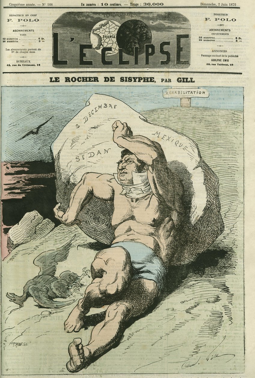 Eugene Rouher (1814-1884), político francês. Capa em "L