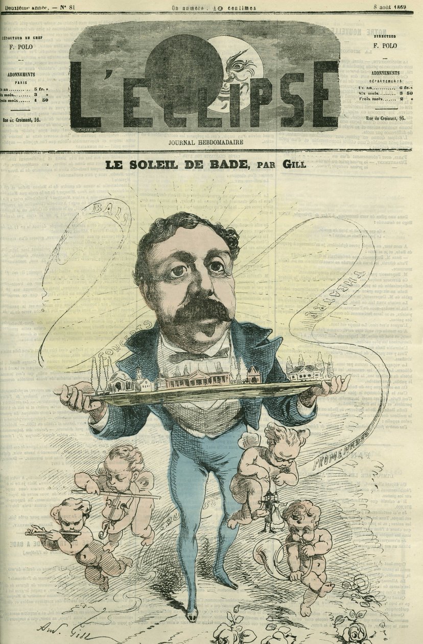 Jacques Emile Dupressoir (1832-1884), homem das artes em Baden-Baden. Capa em "L