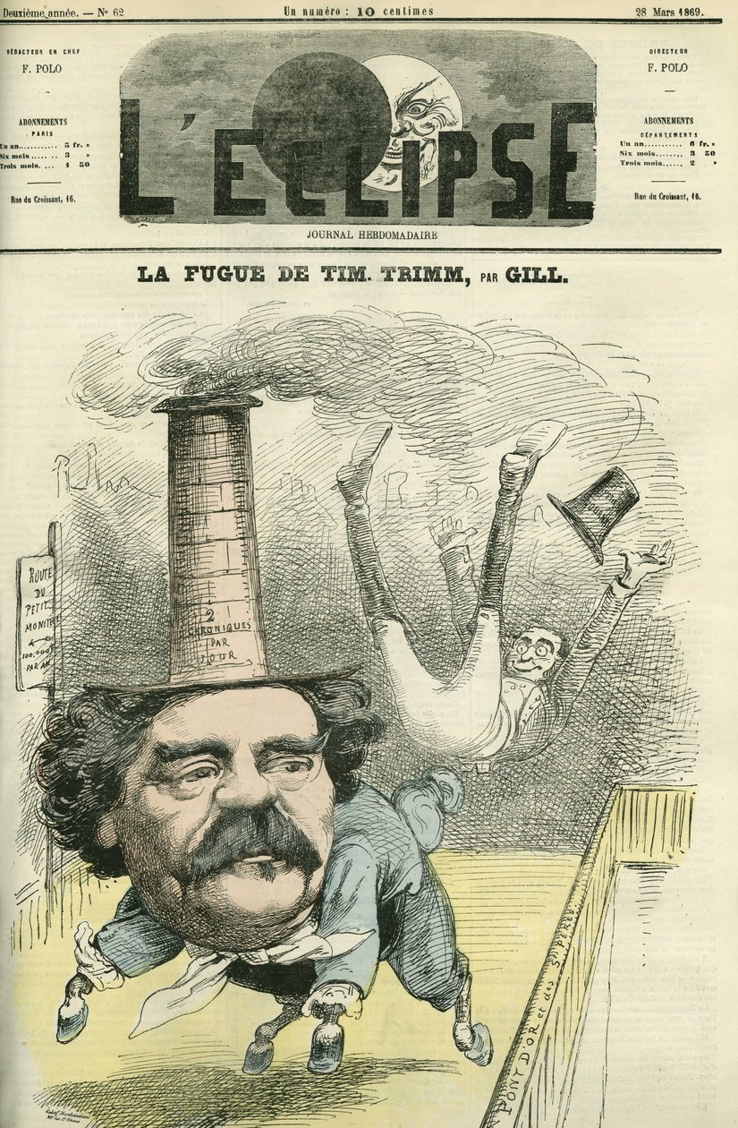 Leo Lespes dit Timothy Trim (1815-1875), jornalista francês. Capa em "L