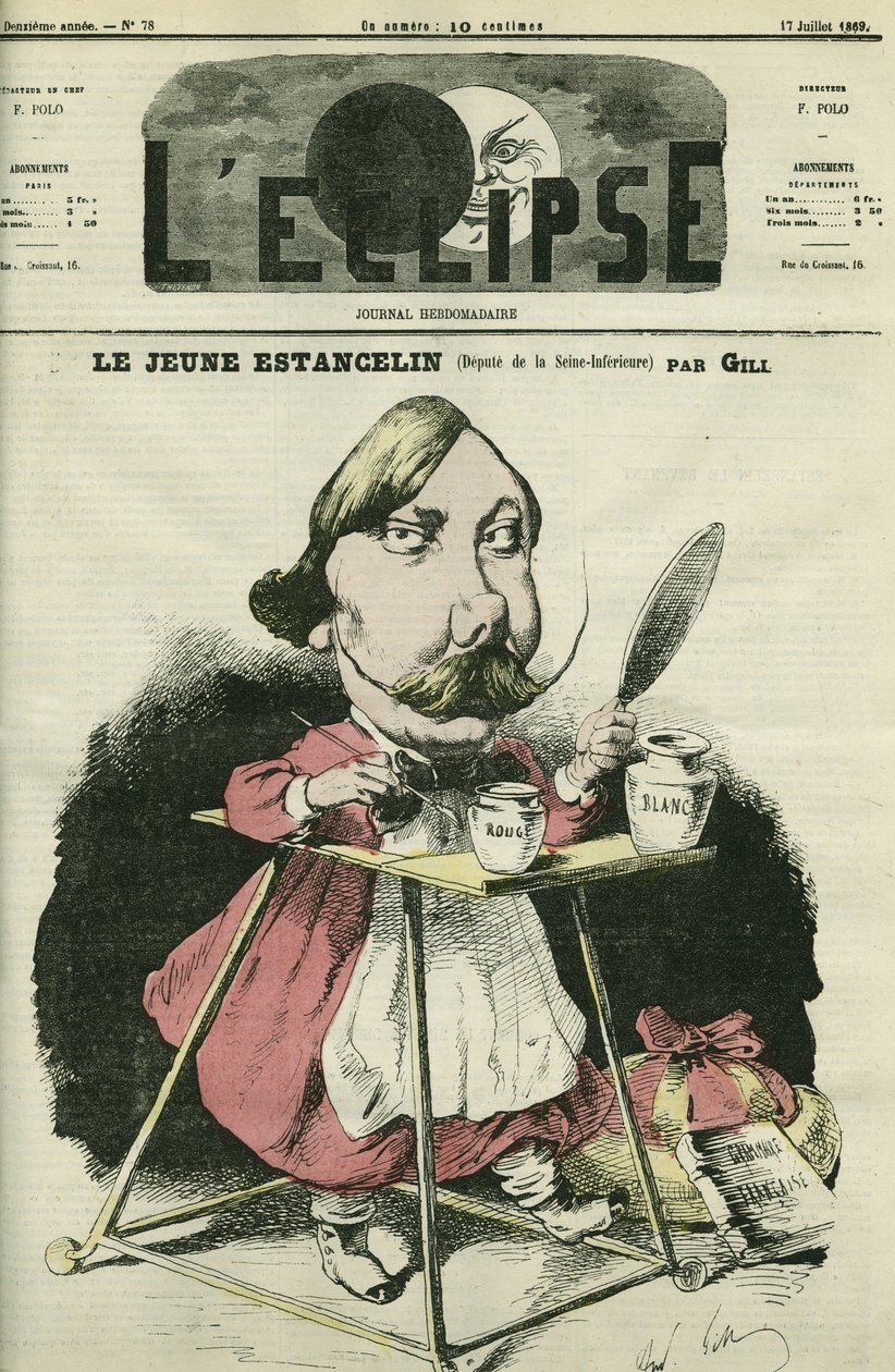 Louis-Charles-Alexandre Estancelin (1825-1906), general e político francês. Capa em "L