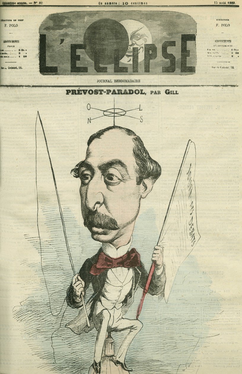 Lucien Anatole Prevost-Paradol (Prevost Paradol) (1829-1870), crítico literário francês. Capa em "L