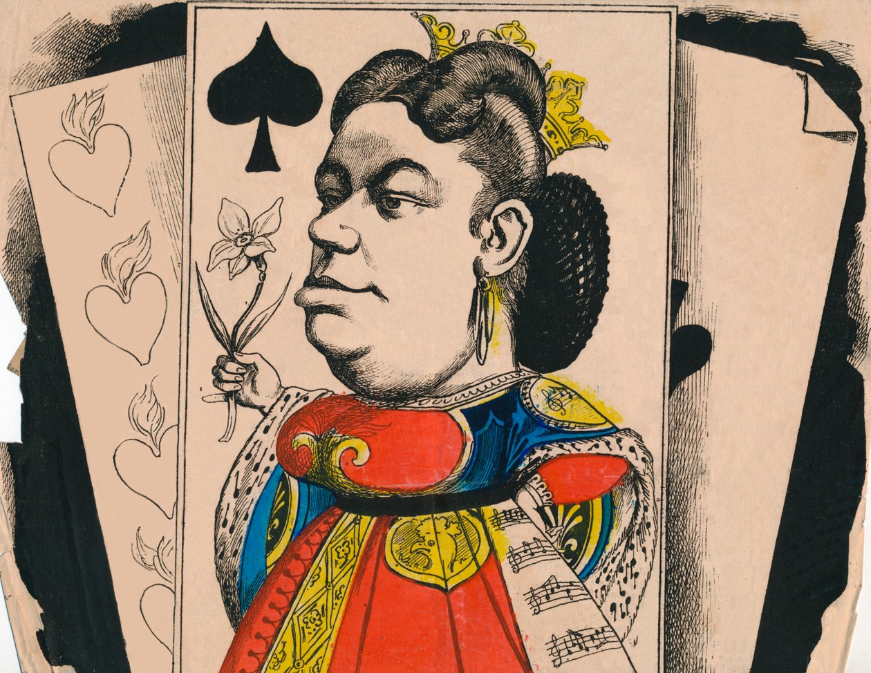 Marie Sass do Teatro da Ópera, 1867. de Andre Gill