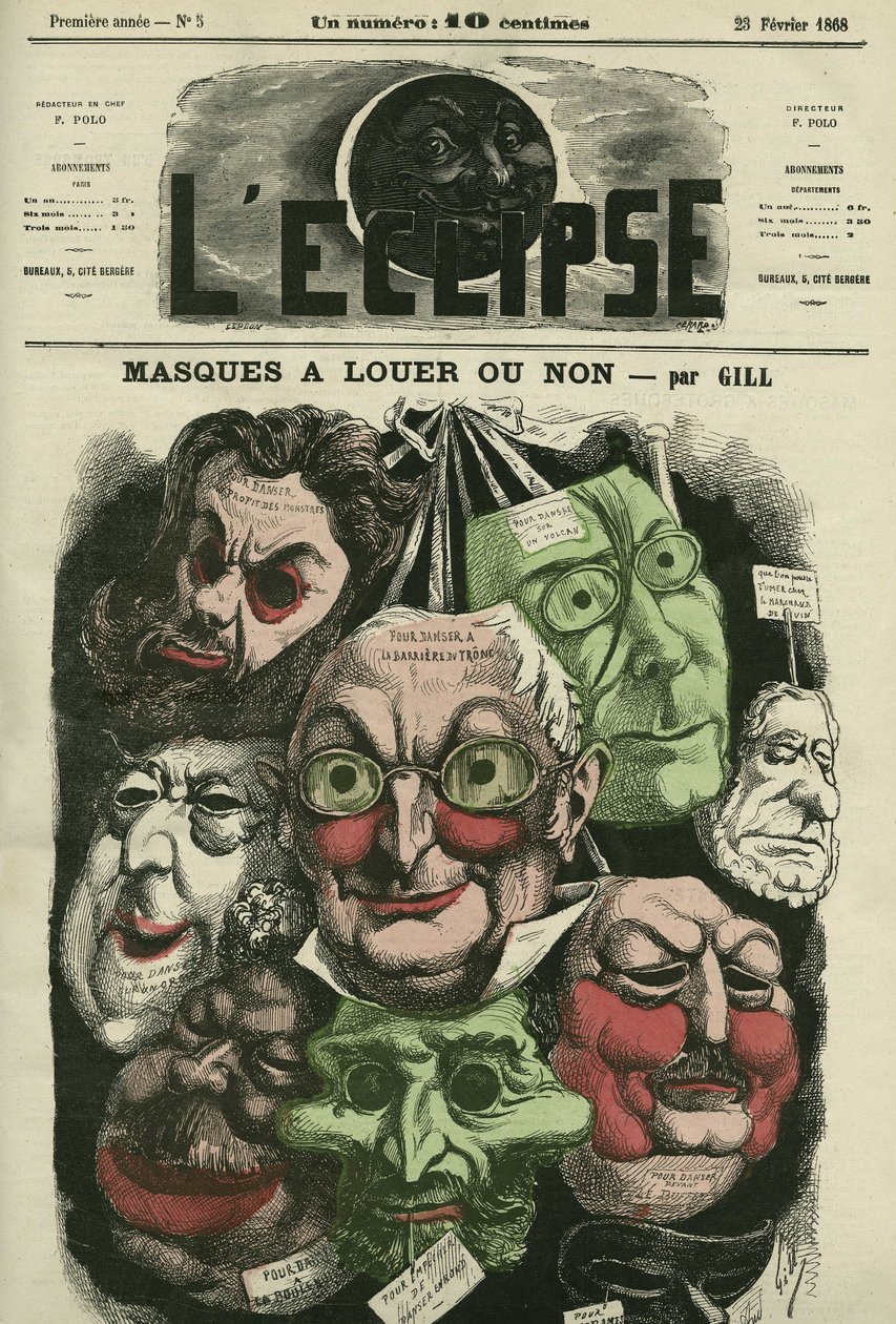 Máscaras para alugar ou não para o carnaval. Capa em "L