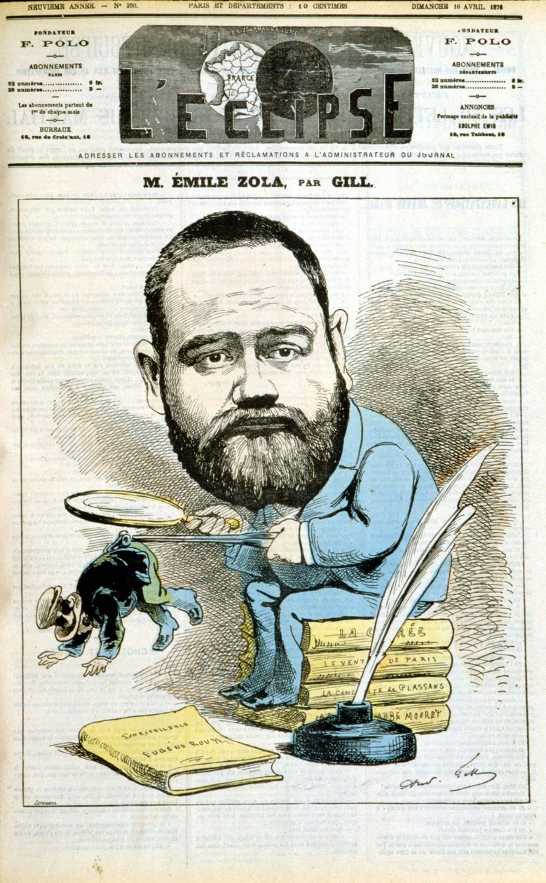 Retrato de Emile Zola de Andre Gill