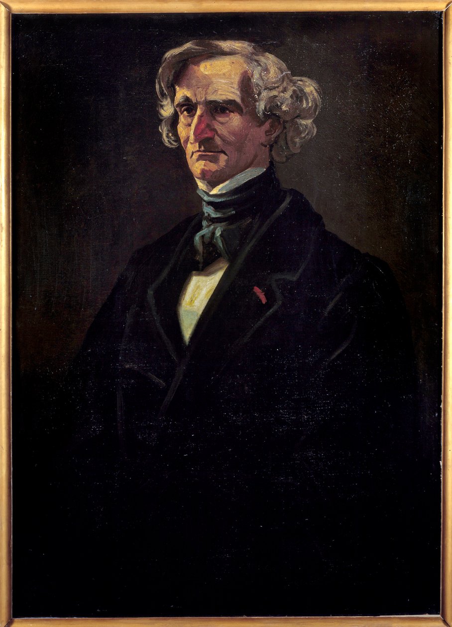 Retrato de Hector Berlioz (1803-1869), compositor francês. Pintura de Andre Gill (1840-1885) de Andre Gill