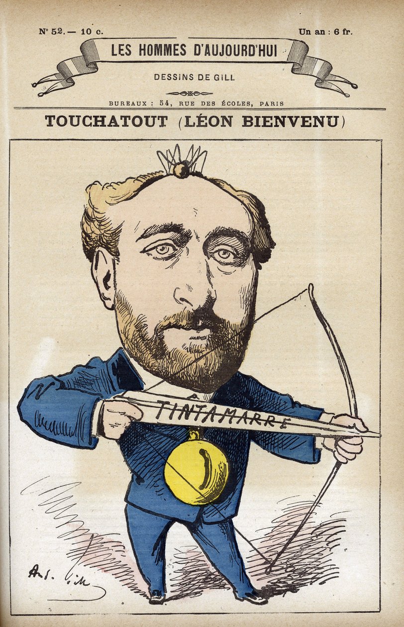 Retrato de Leon Bienvenu dit Touchatout (1835-1911), jornalista francês e autor de "L