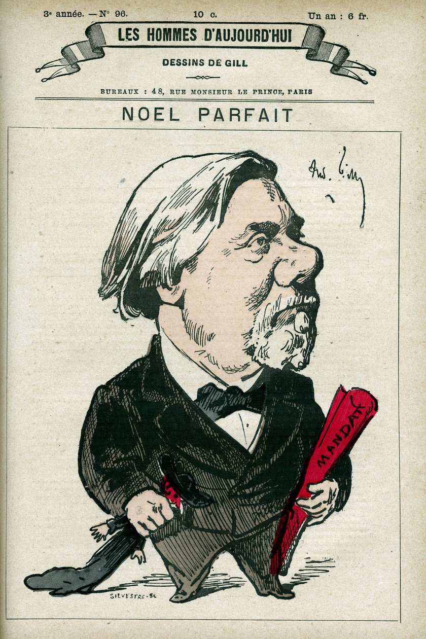 Retrato de Noel Parfait de Andre Gill