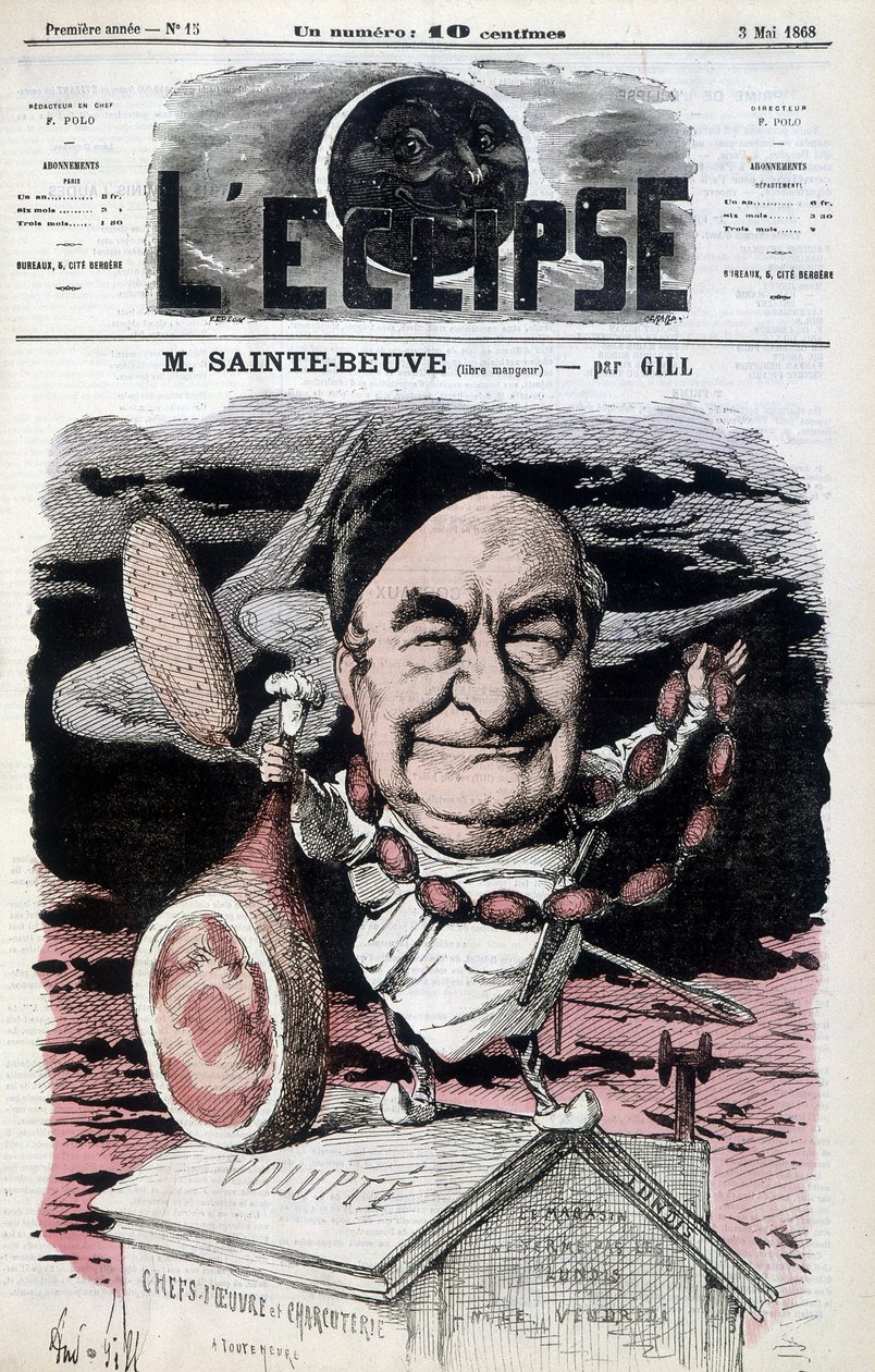 Sainte-Beuve (Sainte-Beuve) (comedor livre) - Cartoon by Gill, em "L