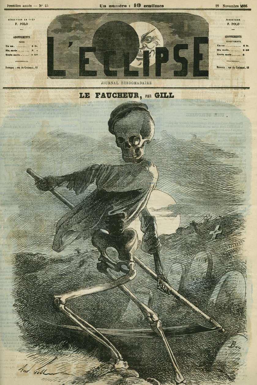 The Reaper, uma representação da Morte. Capa em "L