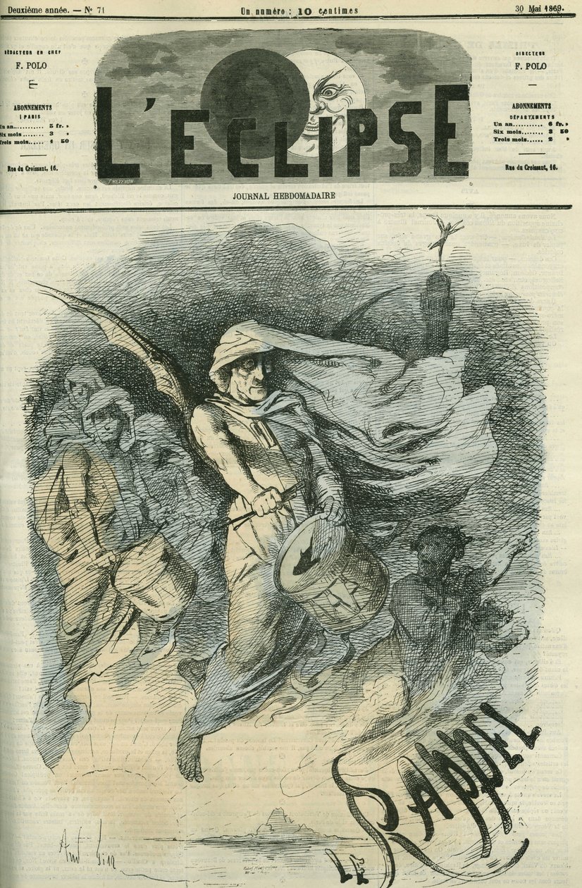 O Lembrete, ilustração da canção de Paul Mahalin (1838-1899). Capa em "L