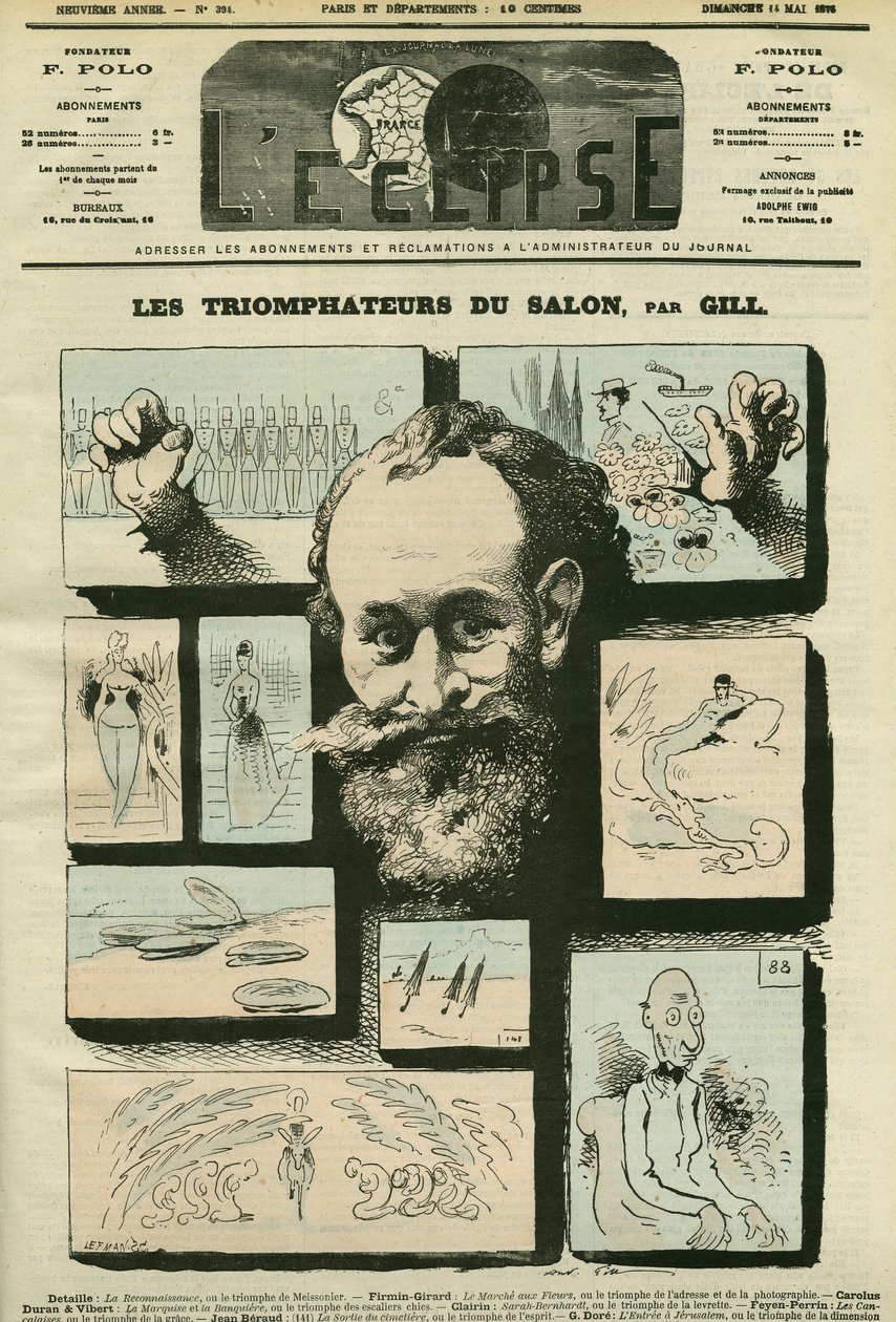 The Triumphators of the Salon, ou o Triunfo da Ausência por Edouard Manet (1832-1883), pintor francês. Capa em "L