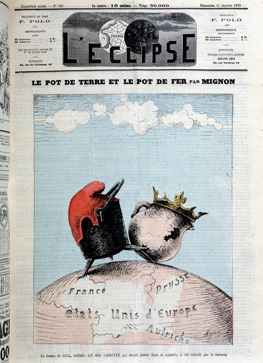 O pote de terra e o pote de ferro de Mignon. Capa do "L