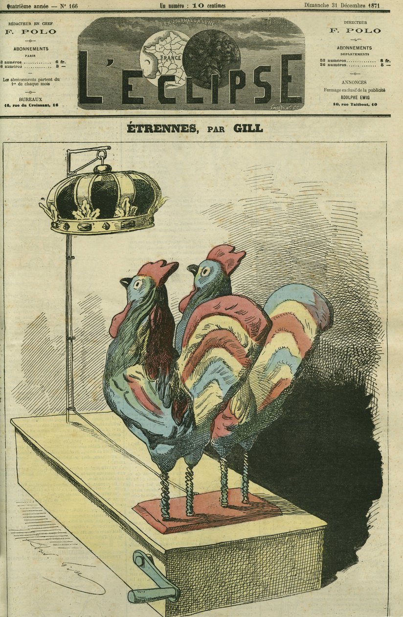 Os dois galos são coroas. Capa em "L