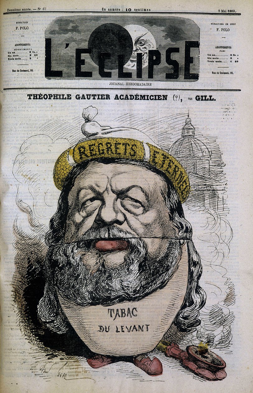 Théophile Gautier - por Gill, em "L