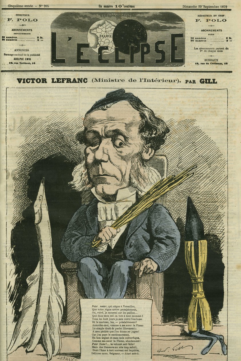 Victor Lefranc (1809-1883), político francês. Capa em "L