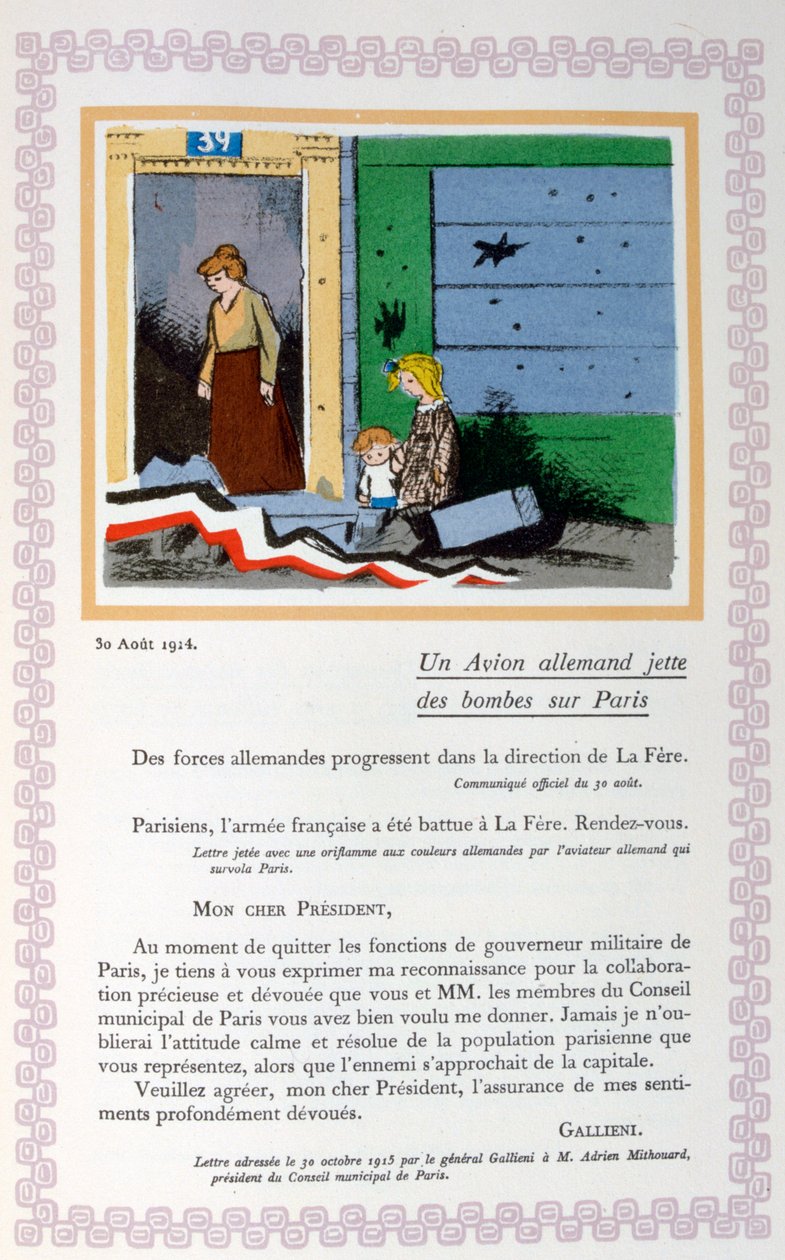 Bombardeio alemão de Paris, 30 de agosto de 1914, 1919 de Andre Helle