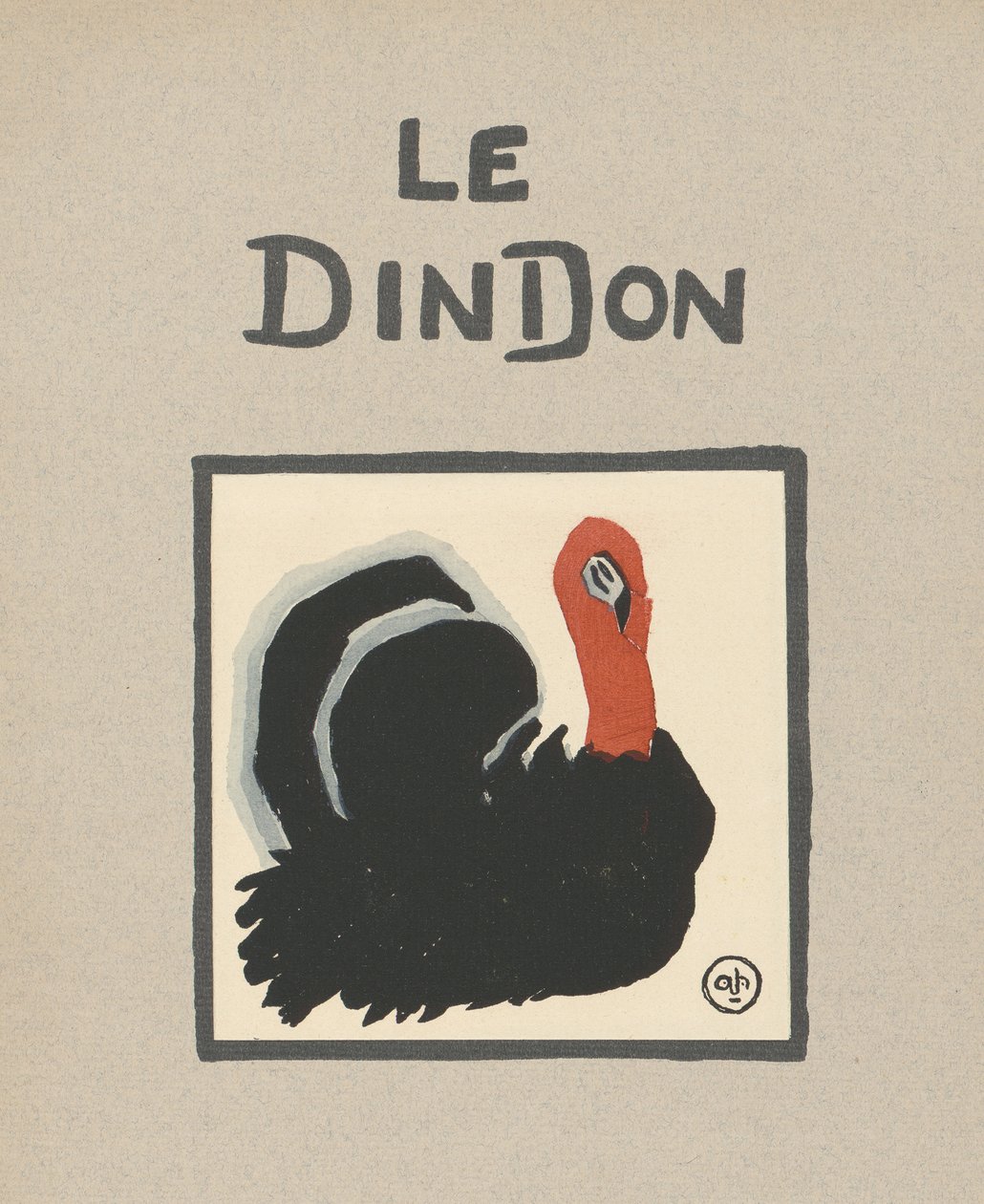 Le Dindon" Ilustração infantil de um peru de Andre Helle