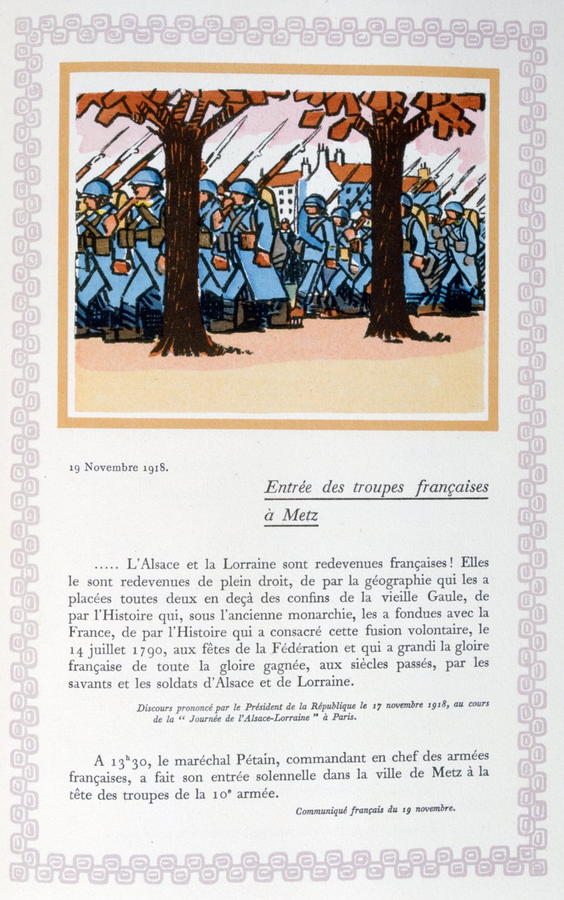 A entrada de tropas francesas em Metz, 19 de novembro de 1918, 1919 de Andre Helle
