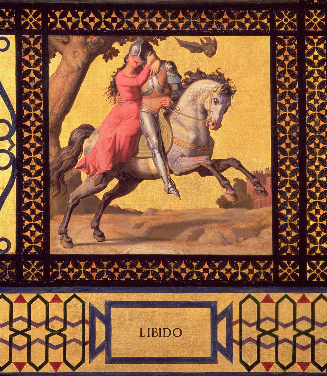 Bem e Mal: Libido, 1832 detalhe de 89709 óleo sobre tela de Andre Jacques Victor Orsel