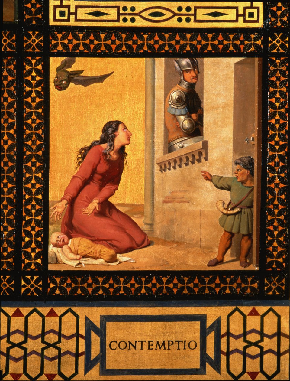 Bem e Mal: Desprezo, 1832 detalhe de 89709 óleo sobre tela de Andre Jacques Victor Orsel