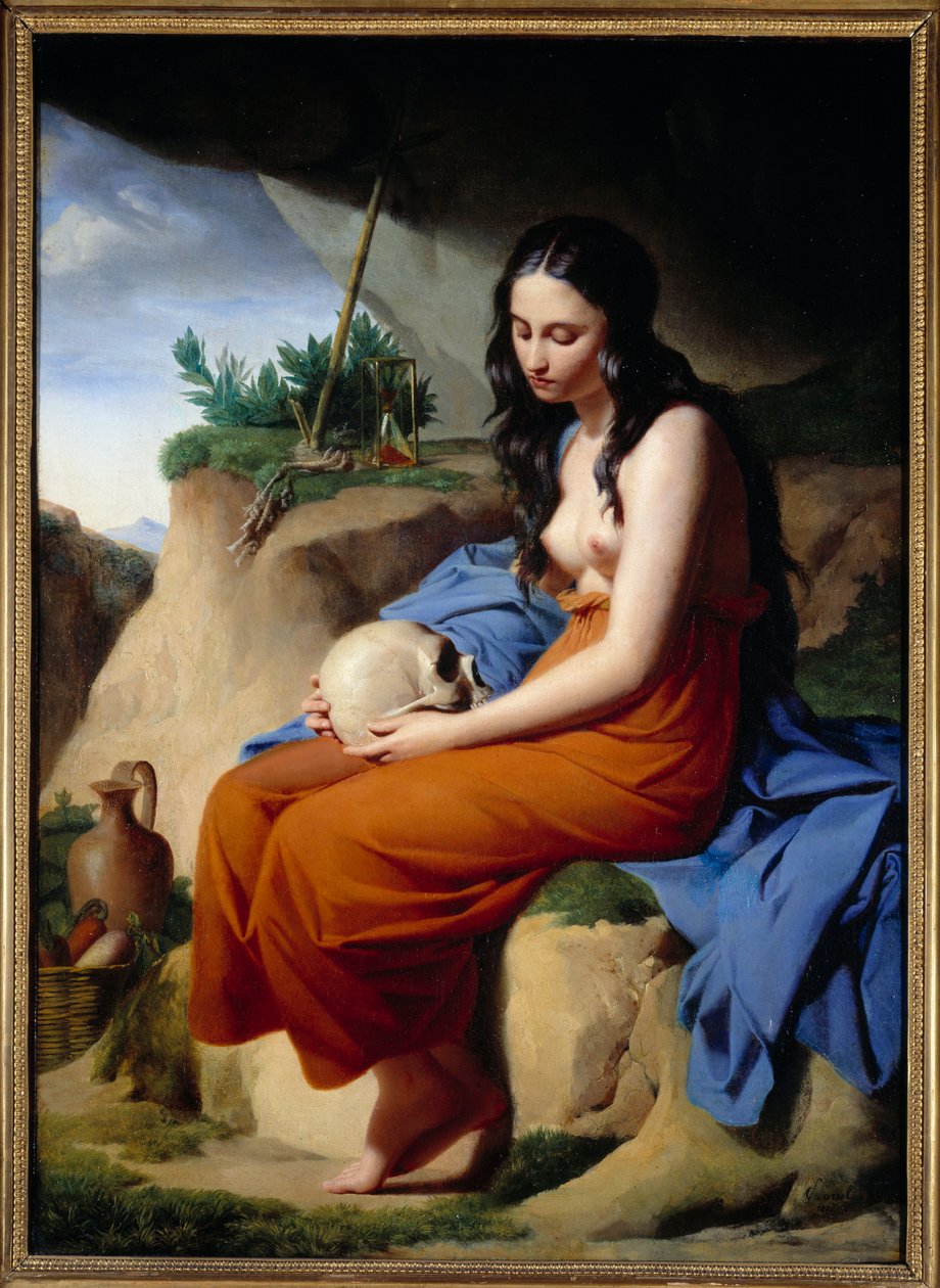 Madeleine. Santa Maria Madalena a meditar. Pintura de Victor Orsel (1795-1850) de Andre Jacques Victor Orsel