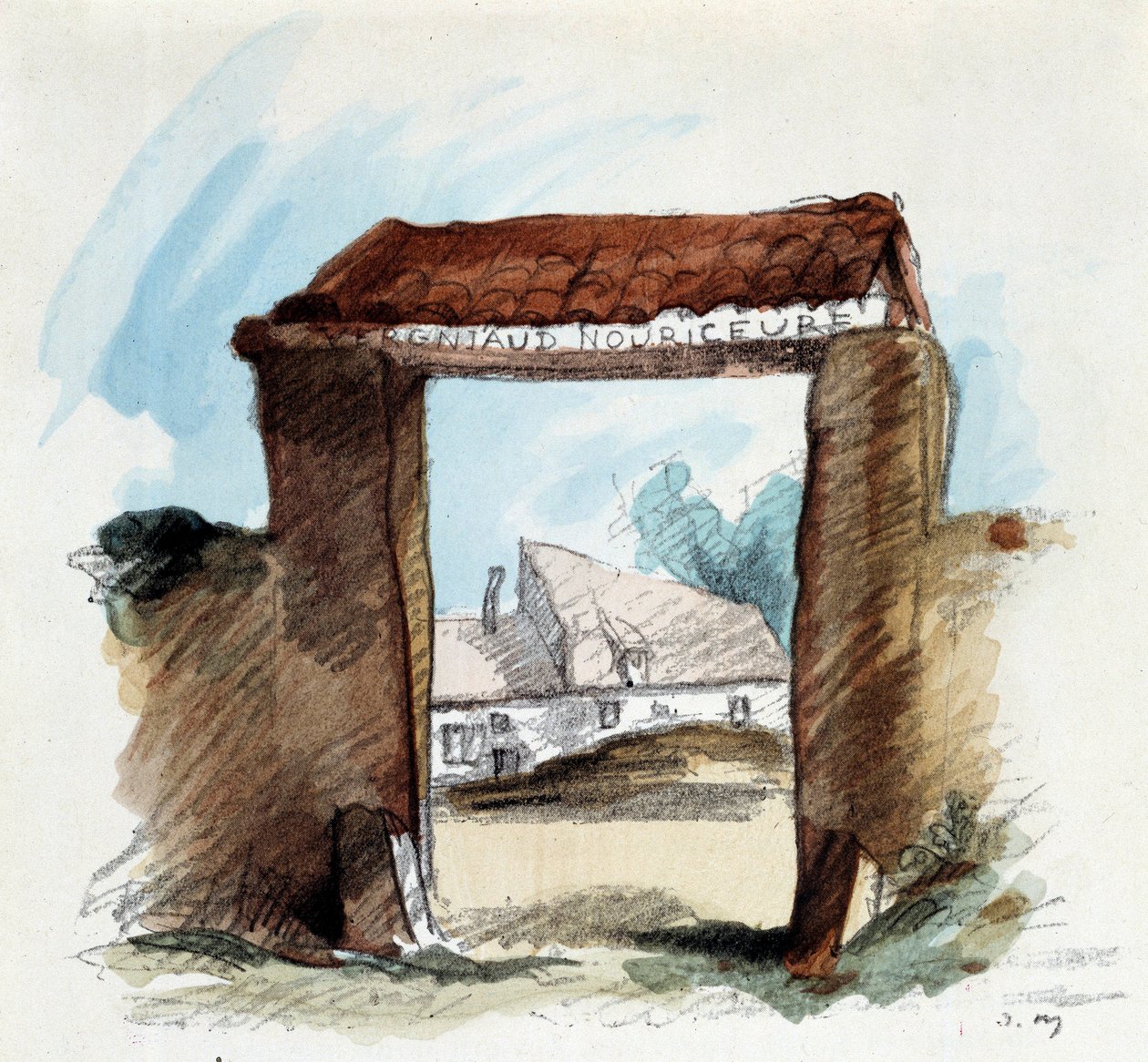 Ilustração de Andre Mare (1885 - 1932) para o romance "O Coronel Chabert" de Honore de Balzac de Andre Mare