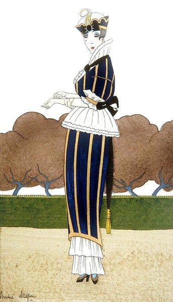 Placa de moda para uma fantasia parisiense de Andre Stefan